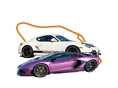 LEDENON STAGE DE PILOTAGE DUO VOLANT PORSCHE CAYMAN S ET LAMBORGHINI HURACAN PISTE CLUB<br>
