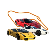 LEDENON STAGE DE PILOTAGE TRIO VOLANT FERRARI F8 ET LAMBORGHINI GALLARDO ET PORSCHE CAYMAN S PISTE CLUB<br>