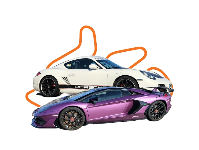 stage de pilotage  duo volant porsche cayman s et lamborghini huracan piste competition 